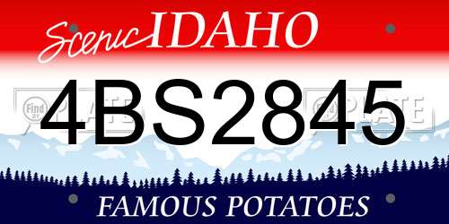 4BS2845 Idaho License Plate