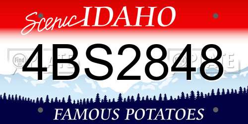 4BS2848 Idaho License Plate