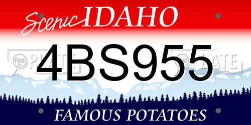 4BS955 Idaho License Plate
