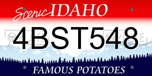 4BST548 Idaho License Plate