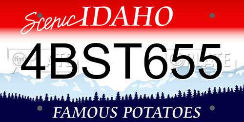 4BST655 Idaho License Plate