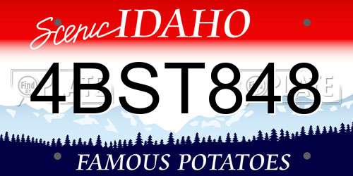 4BST848 Idaho License Plate