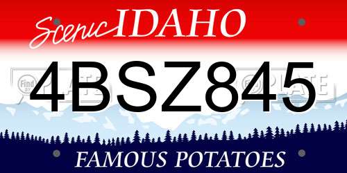 4BSZ845 Idaho License Plate