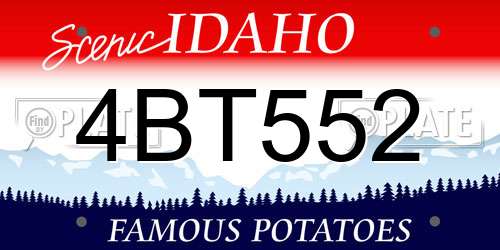 4BT552 Idaho License Plate