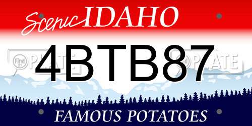 4BTB87 Idaho License Plate