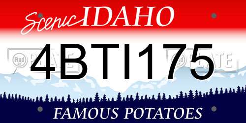 4BTI175 Idaho License Plate