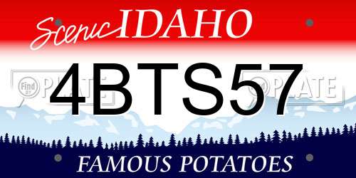 4BTS57 Idaho License Plate