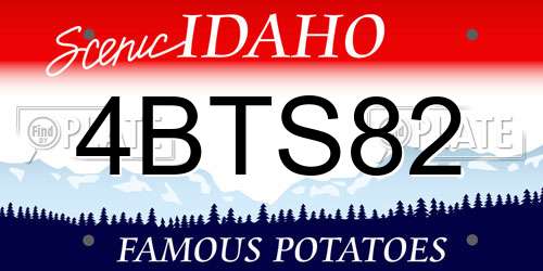 4BTS82 Idaho License Plate