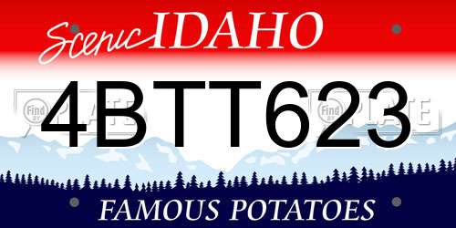 4BTT623 Idaho License Plate