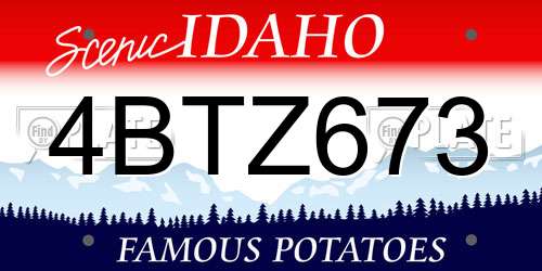 4BTZ673 Idaho License Plate