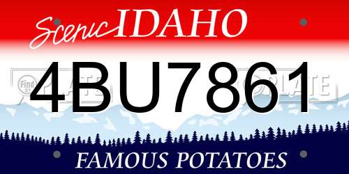 4BU7861 Idaho License Plate