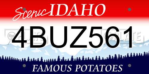 4BUZ561 Idaho License Plate