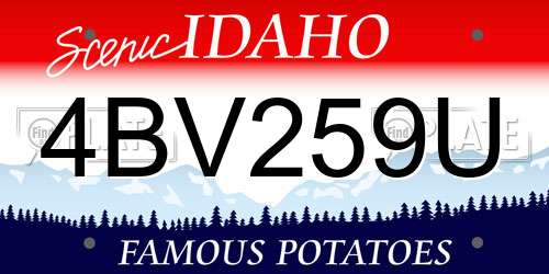 4BV259U Idaho License Plate