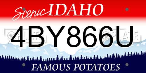 4BY866U Idaho License Plate