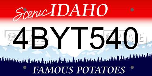 4BYT540 Idaho License Plate