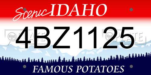 4BZ1125 Idaho License Plate
