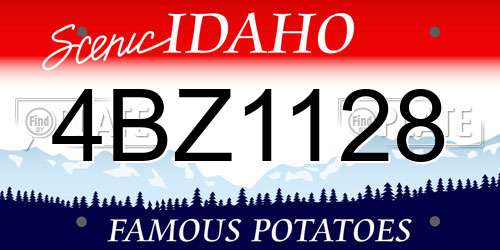 4BZ1128 Idaho License Plate