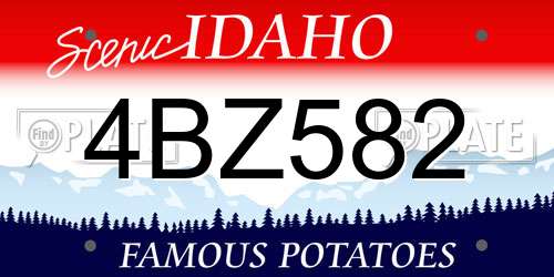 4BZ582 Idaho License Plate