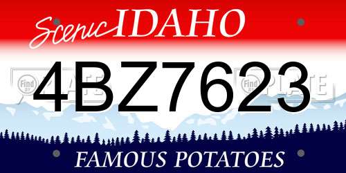 4BZ7623 Idaho License Plate