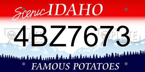 4BZ7673 Idaho License Plate