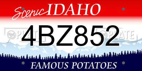 4BZ852 Idaho License Plate