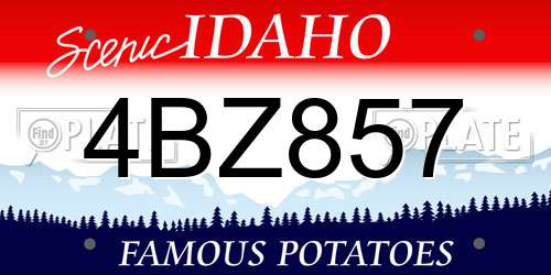 4BZ857 Idaho License Plate