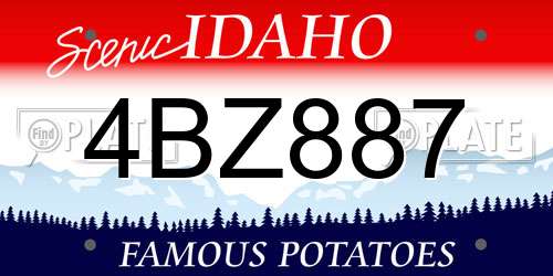 4BZ887 Idaho License Plate