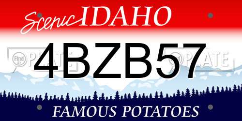 4BZB57 Idaho License Plate