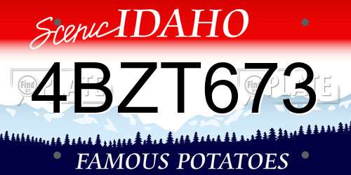 4BZT673 Idaho License Plate