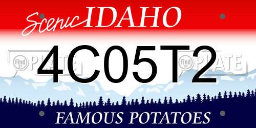 4C05T2 Idaho License Plate