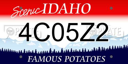 4C05Z2 Idaho License Plate