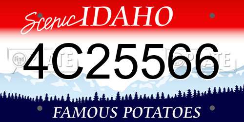 4C25566 Idaho License Plate