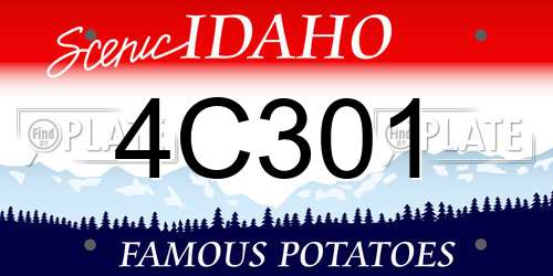 4C301 Idaho License Plate
