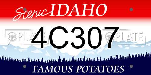4C307 Idaho License Plate