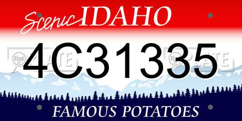 4C31335 Idaho License Plate