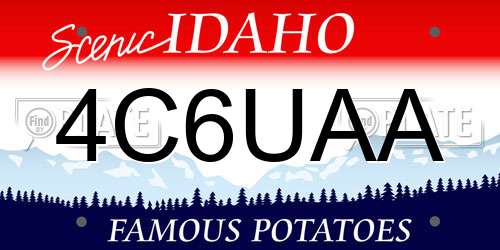 4C6UAA Idaho License Plate