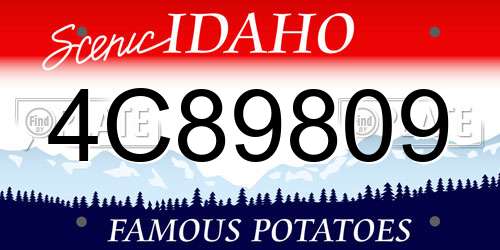 4C89809 Idaho License Plate