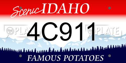 4C911 Idaho License Plate