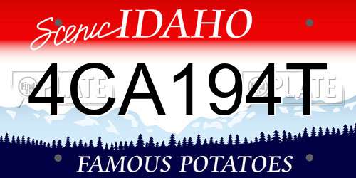 4CA194T Idaho License Plate