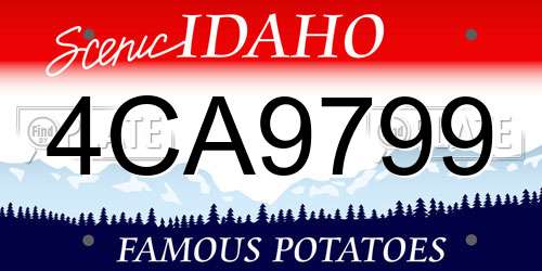 4CA9799 Idaho License Plate
