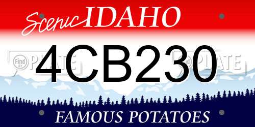 4CB230 Idaho License Plate