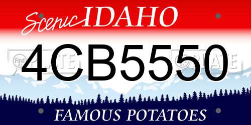 4CB5550 Idaho License Plate