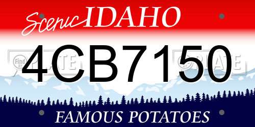 4CB7150 Idaho License Plate