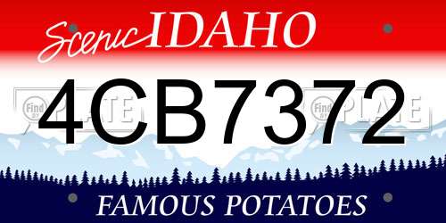 4CB7372 Idaho License Plate