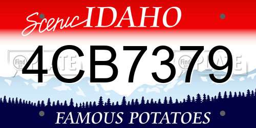 4CB7379 Idaho License Plate