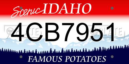 4CB7951 Idaho License Plate