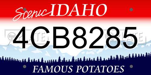 4CB8285 Idaho License Plate