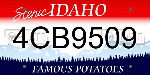 4CB9509 Idaho License Plate