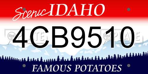 4CB9510 Idaho License Plate