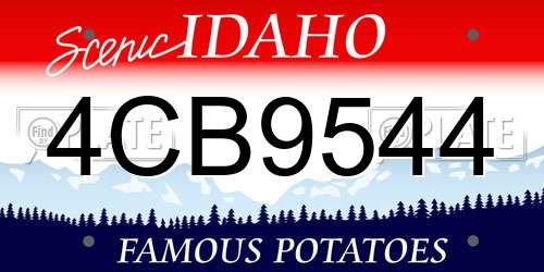 4CB9544 Idaho License Plate